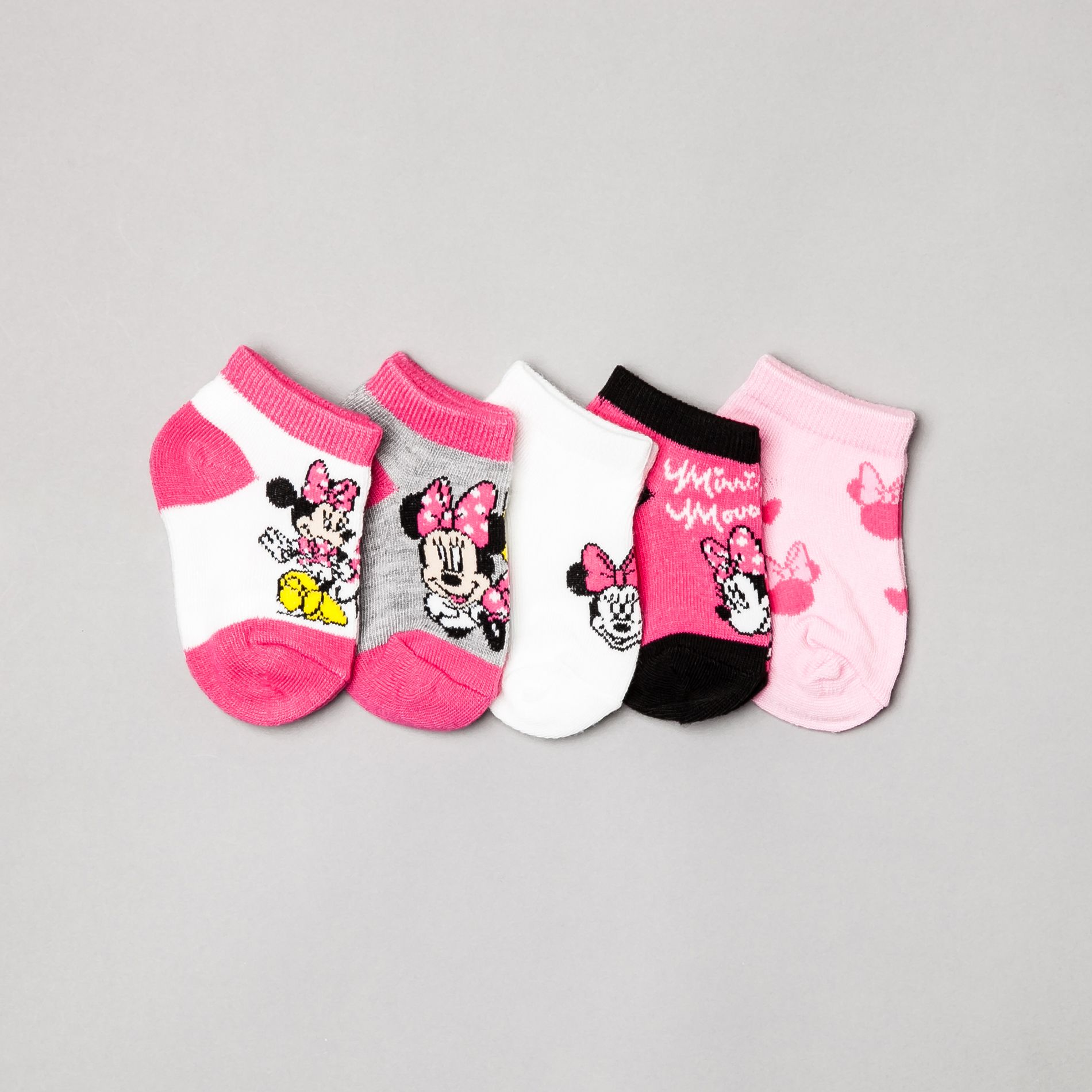 Disney Girl&#8217;s Socks Minnie Mouse 5-pack Ankle