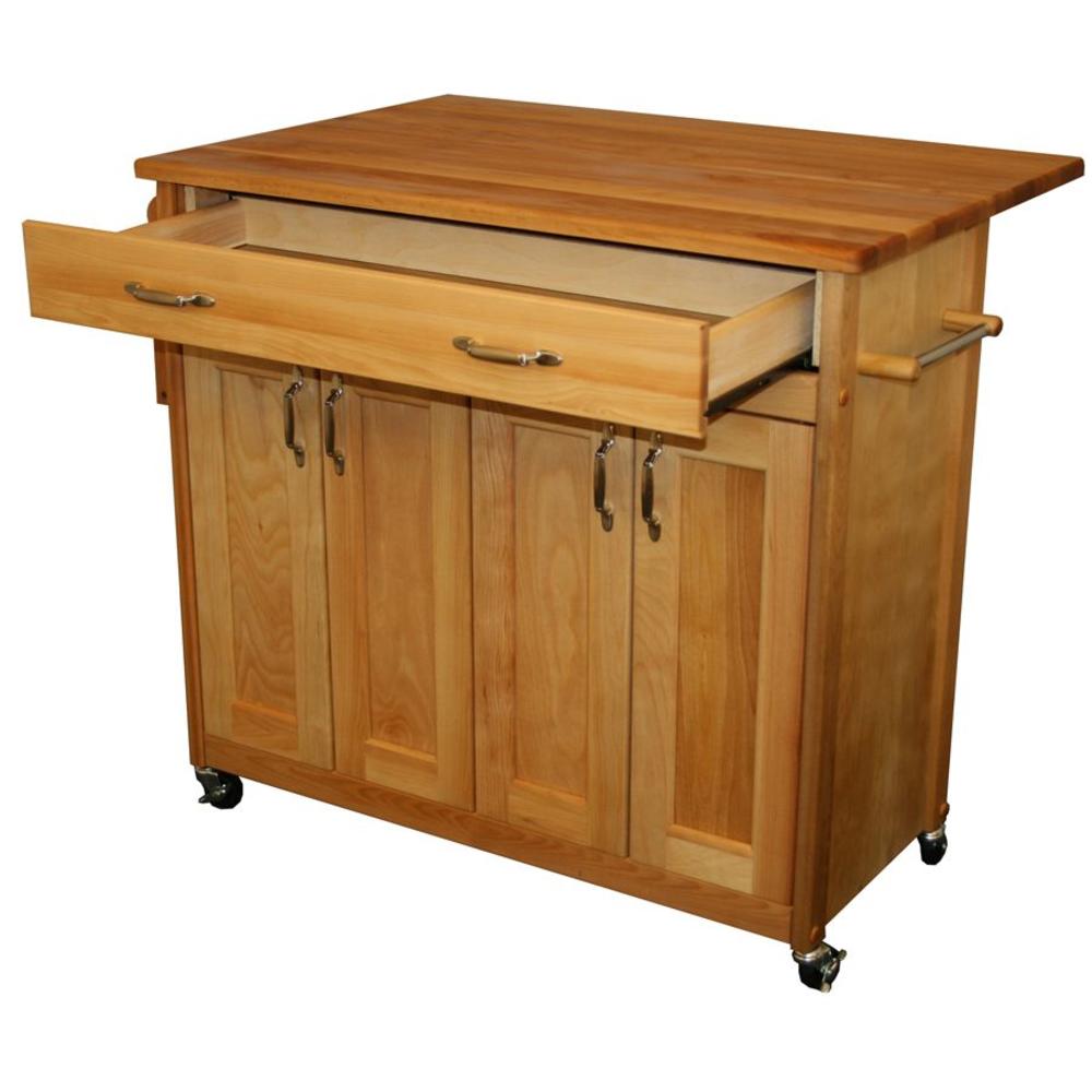 CATSKILL CRAFTSMEN INC Mid-Sized Island with Flat Panel Doors and Drop Leaf