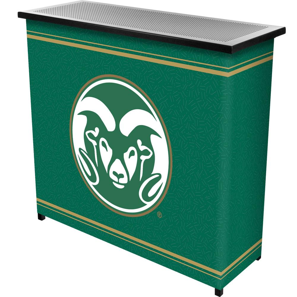 Trademark Global Colorado State 2 Shelf Portable Bar With Case