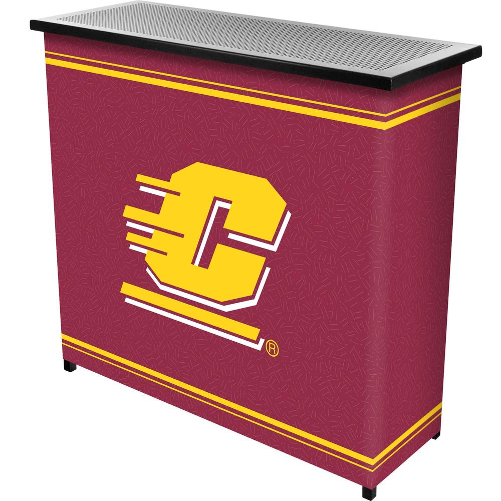 Trademark Global Central Michigan University 2 Shelf Portable Bar With Case