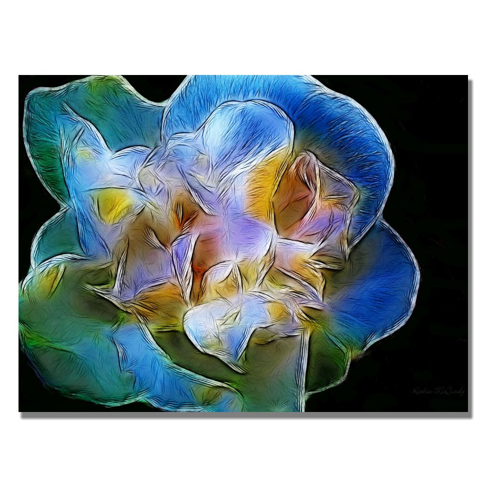 Trademark Global Kathie McCurdy 'Big Blue Flower' Canvas Art
