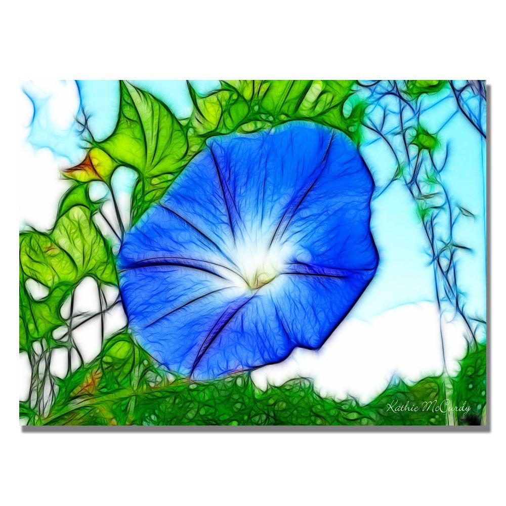 Trademark Global Kathie McCurdy 'Heavenly Blue Morning Glory' Canvas Art