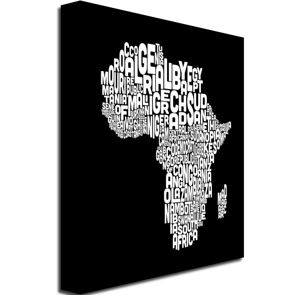 Trademark Global Michael Tompsett 'Africa Font World Map' Canvas Art