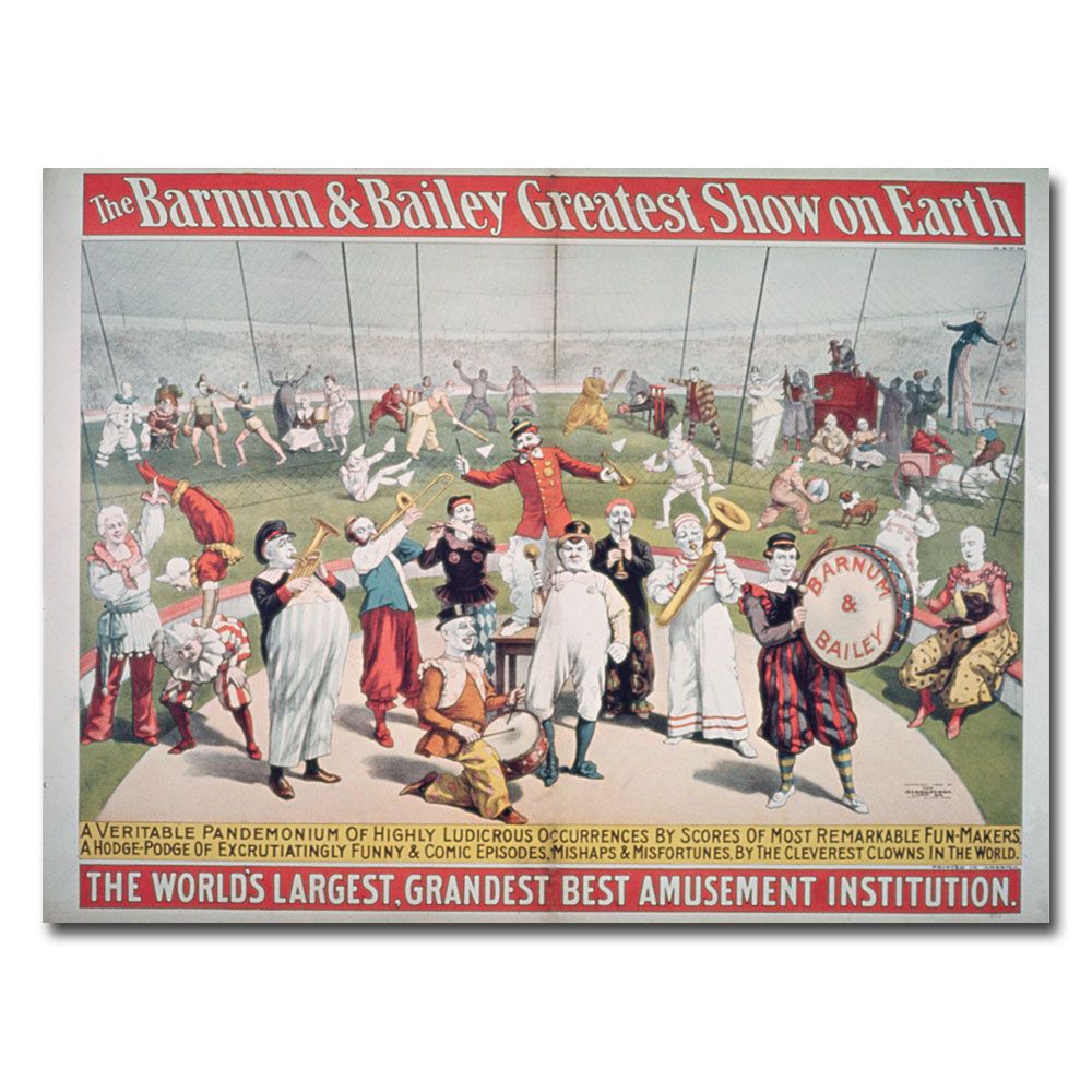 Trademark Global 18x24 inches "Barnum and Bailey Greatest Show on Earth"