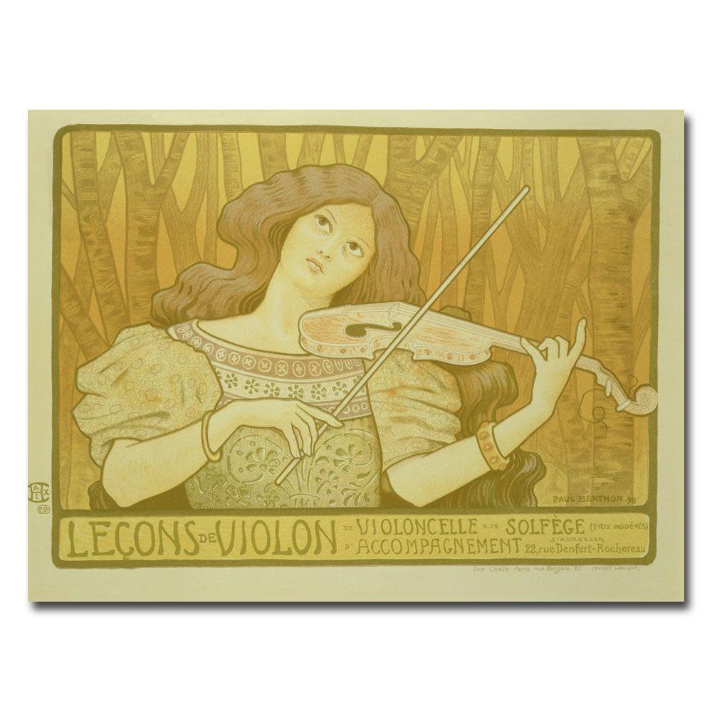 Trademark Global 24x32 inches Paul Brethon "Violin Lessons  Rue Denfert-Rochereau"