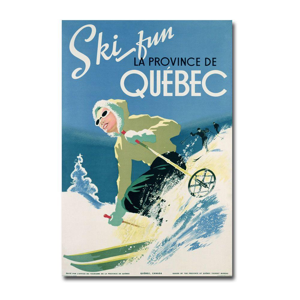Trademark Global 22x32 inches "Skiing in Quebec  1938"