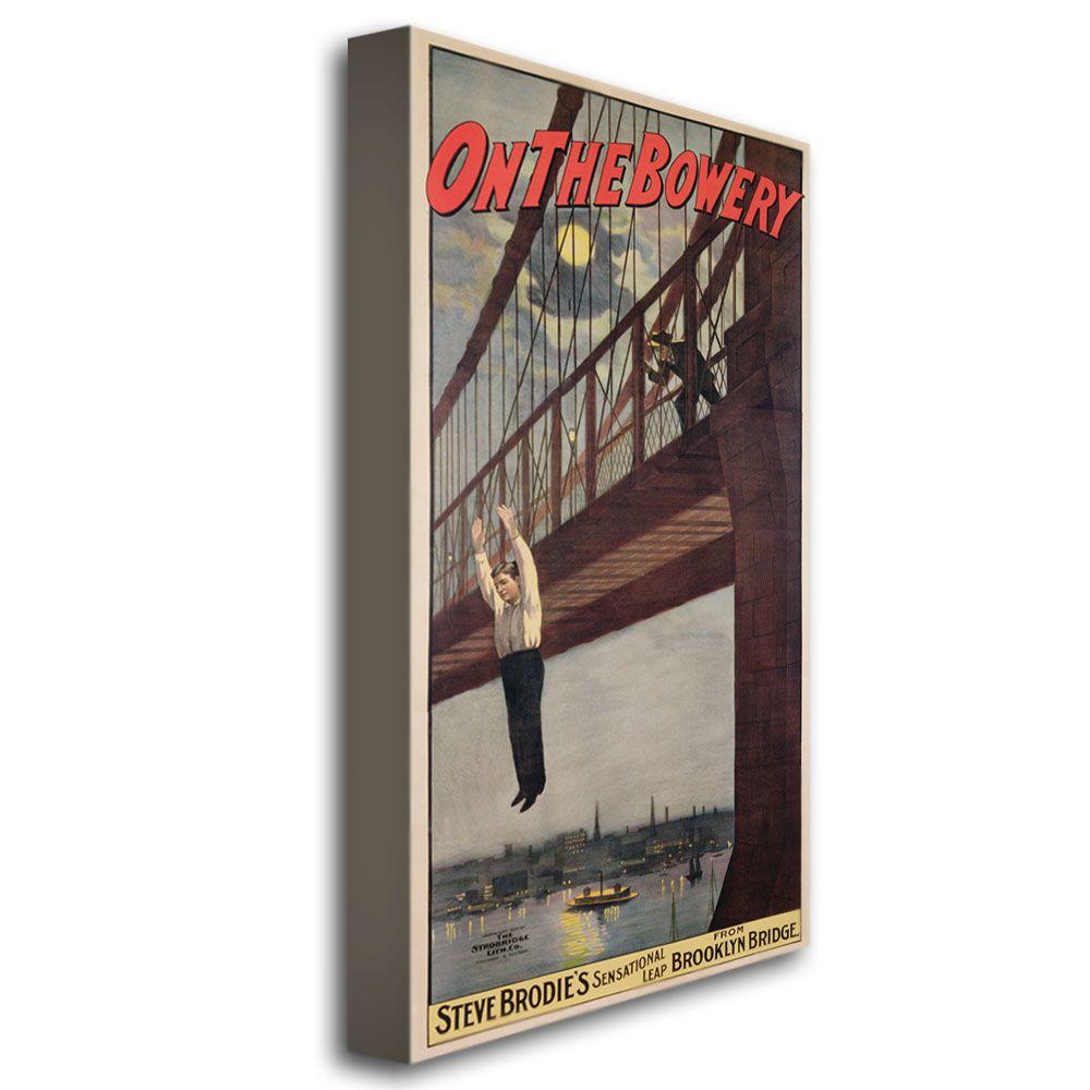 Trademark Global 24x47 inches "Steve Brodie's Leap from the Brooklyn Bridge"