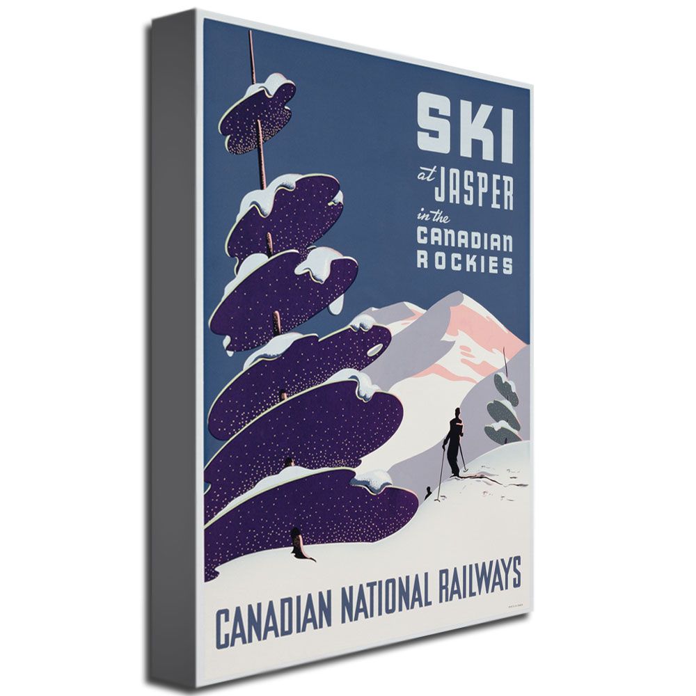 Trademark Global 30x47 inches "Canadian Ski Resort Jasper"