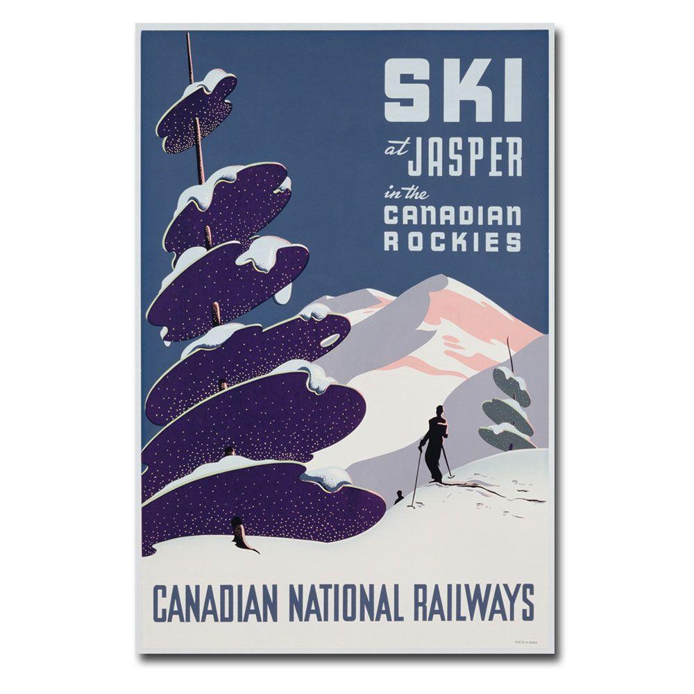 Trademark Global 24x32 inches "Canadian Ski Resort Jasper"