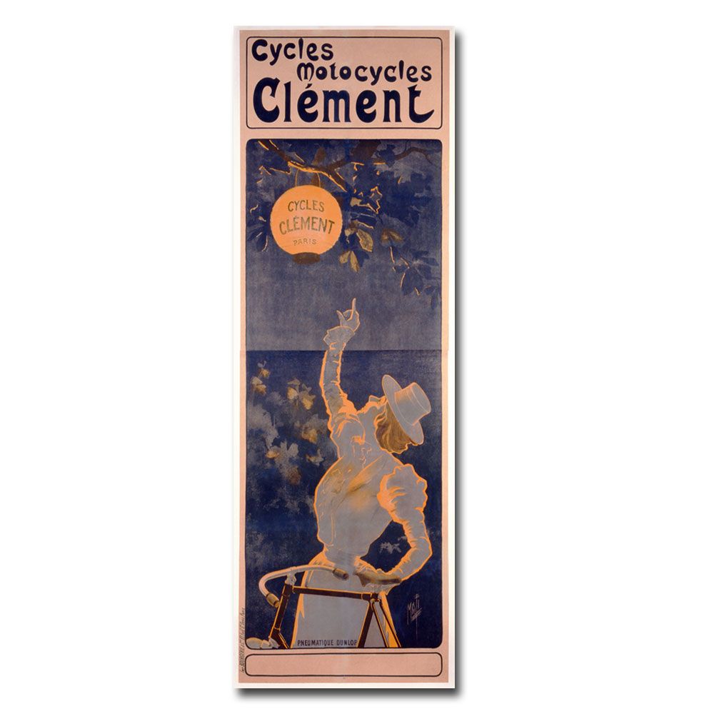 Trademark Global 12x32 inches Ferdinand Misiti "Cycles Clement  1895"