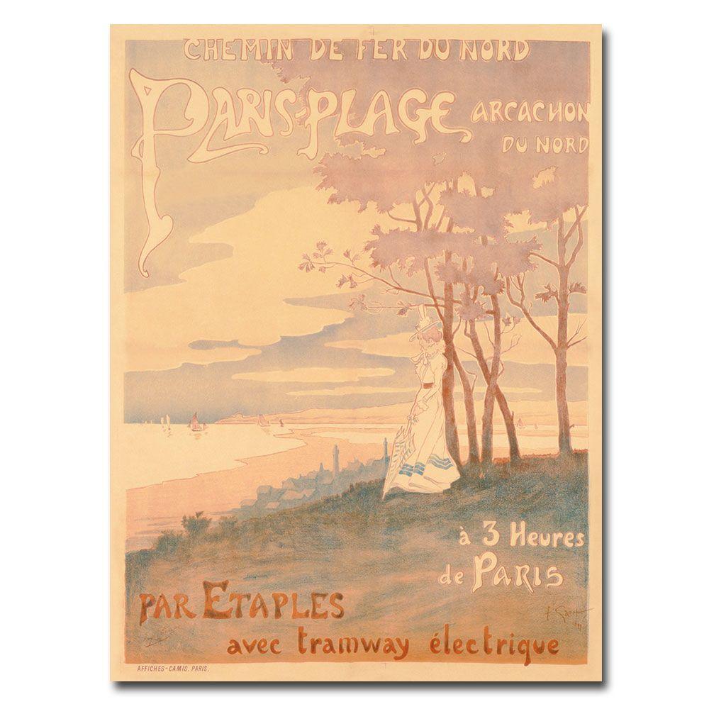 Trademark Global 24x32 inches "Trains to Paris-Plage  1899"