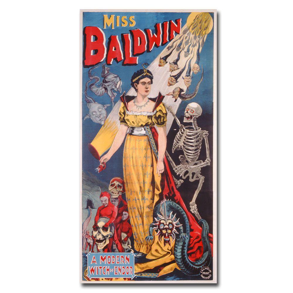 Trademark Global 16x32 inches "Miss Baldwin  A Modern Witch of Endor  1888"