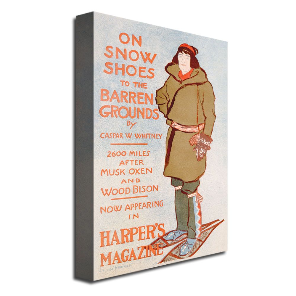Trademark Global 16x24 inches Caspar Whitney "On Snow Shoes  1899"