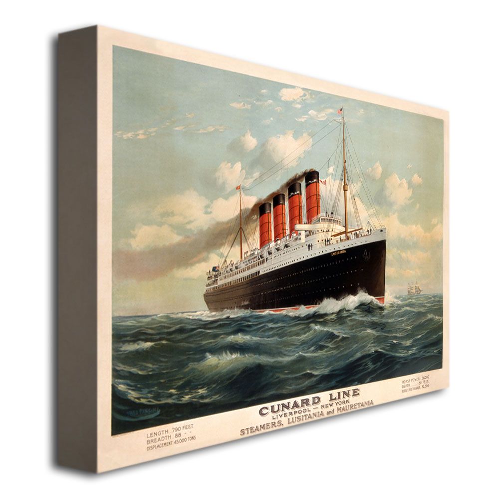 Trademark Global 18x24 inches Fred Pansing "Cunard Line  1908"