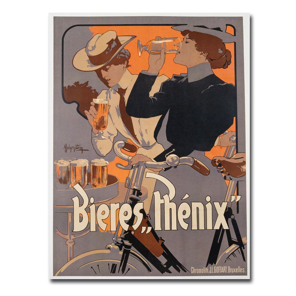 Trademark Global 18x24 inches Adolf Hohenstein "Phoenix Beer  1899"