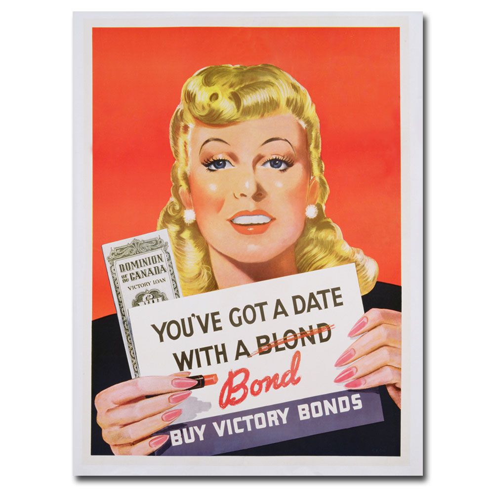 Trademark Global 24x32 inches "You've got a Date with a Bond"