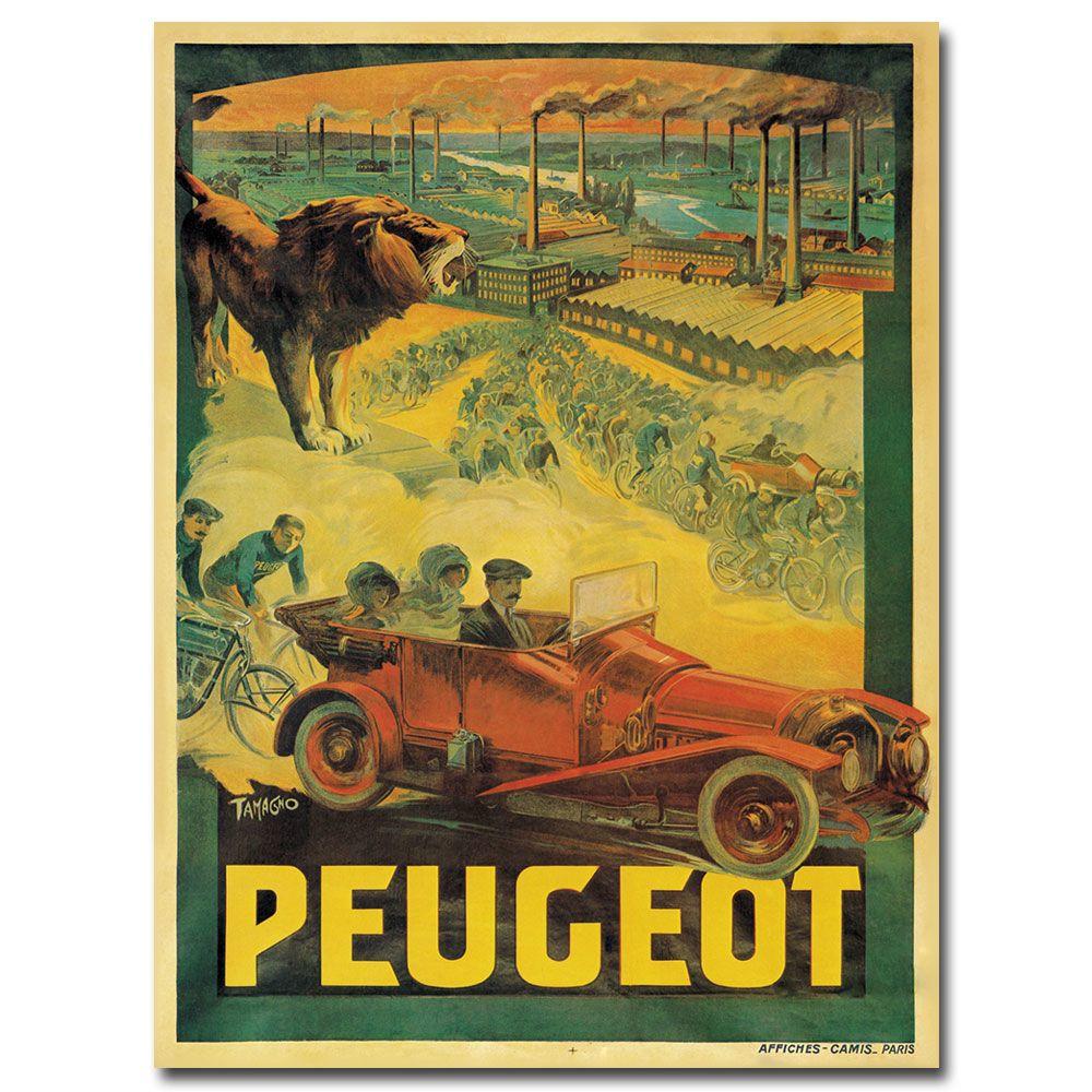 Trademark Global 18x24 inches Francisco Tamagno "Peugeot Cars  1908"