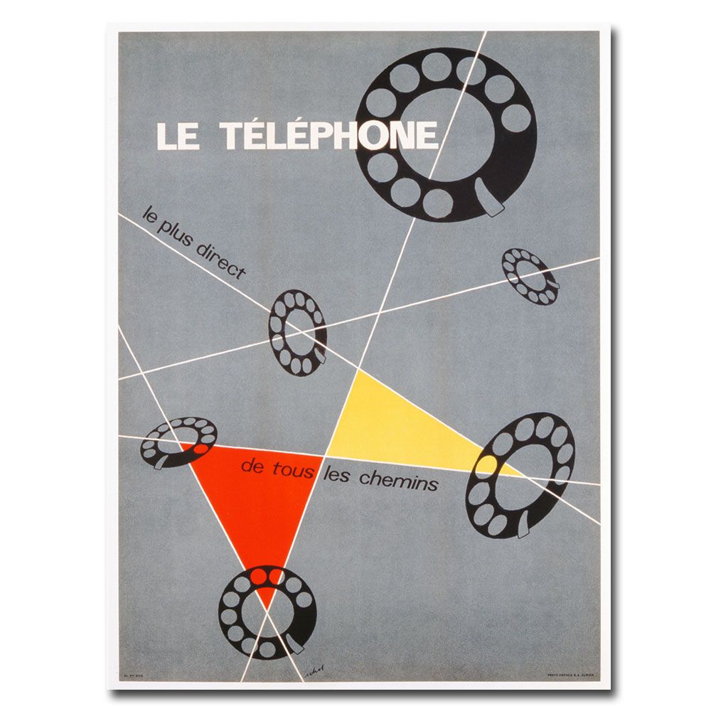 Trademark Global 35x47 inches Choi "Le Telephone  1937"