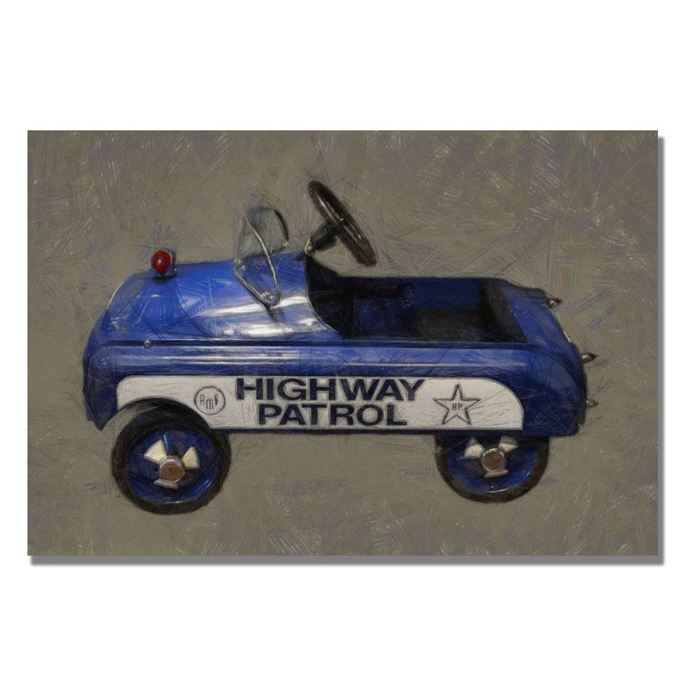 Trademark Global Michelle Calkins 'Highway Patrol Pedal Car' Canvas Art