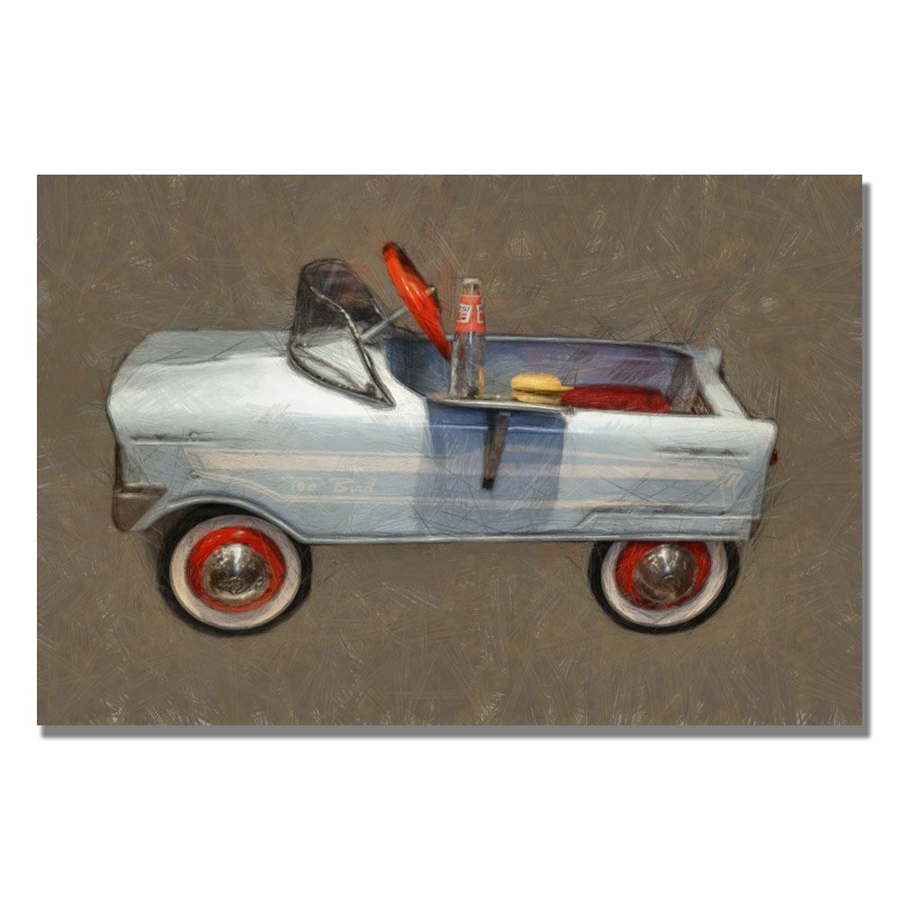 Trademark Global Michelle Calkins 'Tee Bird Pedal Car' Canvas Art