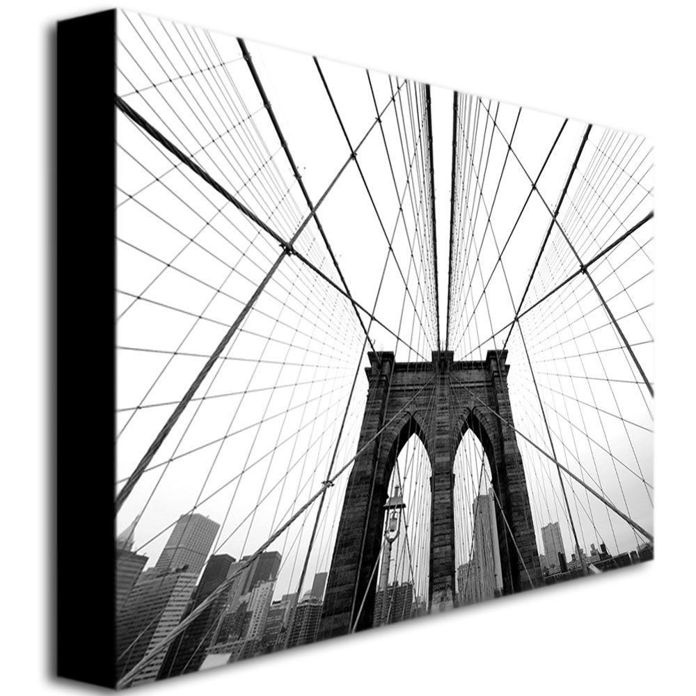 Trademark Global Nina Papiorek 'NYC Brooklyn Bridge' Canvas Art