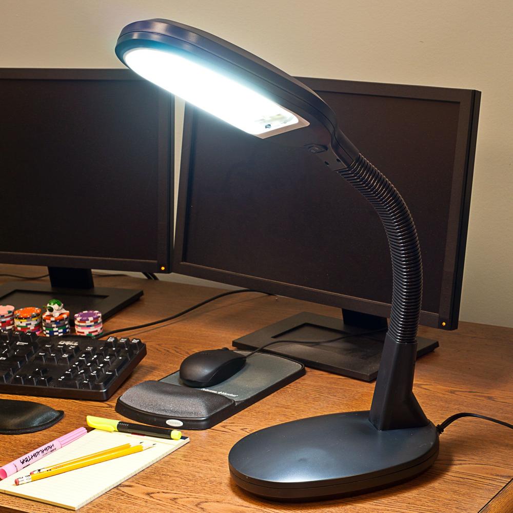 Trademark Global Deluxe Black Sunlight Desk Lamp