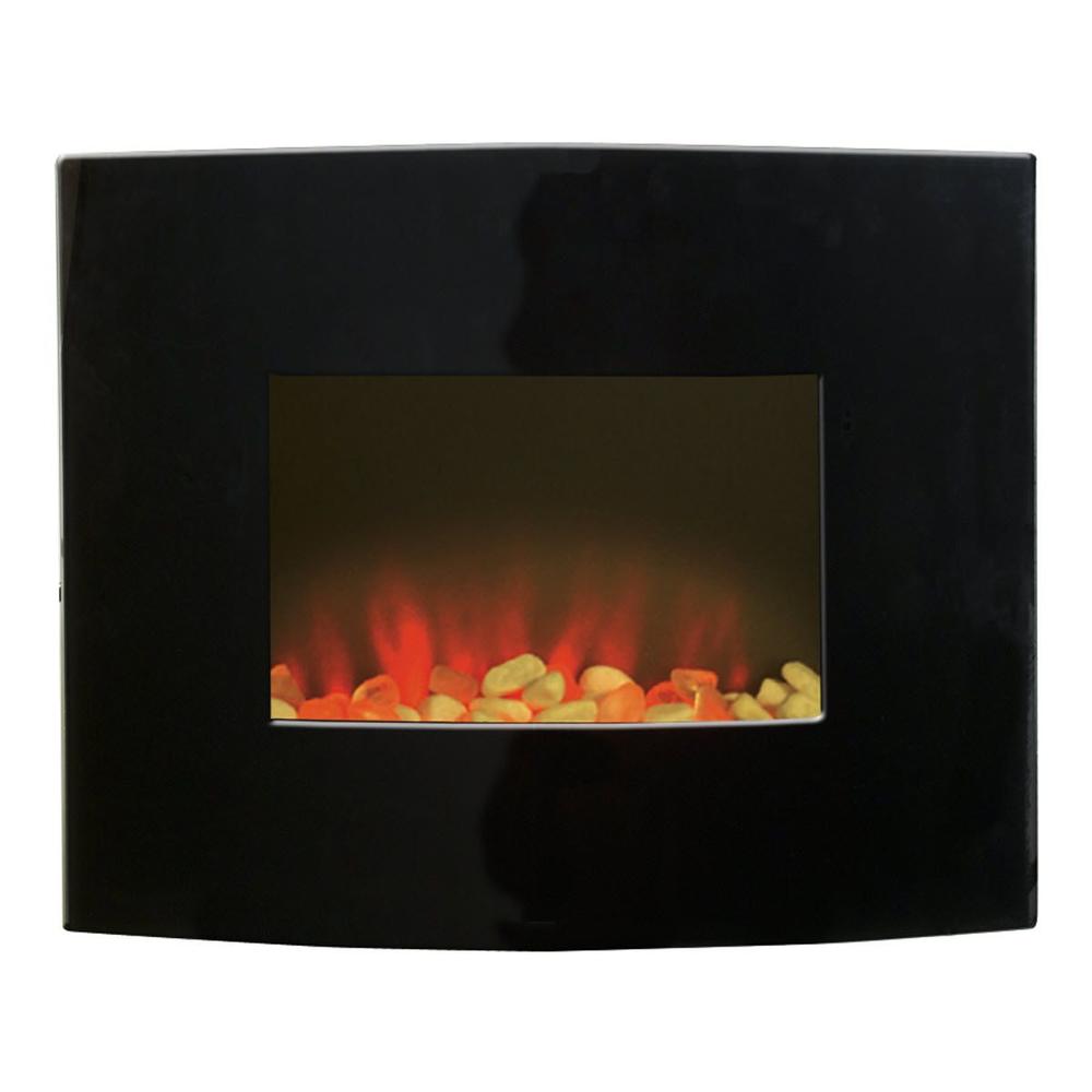 Comfort Earth Kensington 25"  Wall-Mount Electric Fireplace with Remote Control - Black