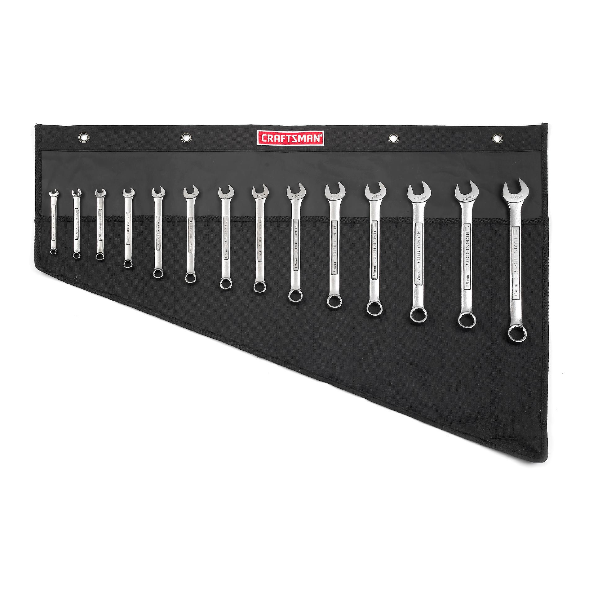 Craftsman 14 piece Metric Combination Wrench Set with Pouch