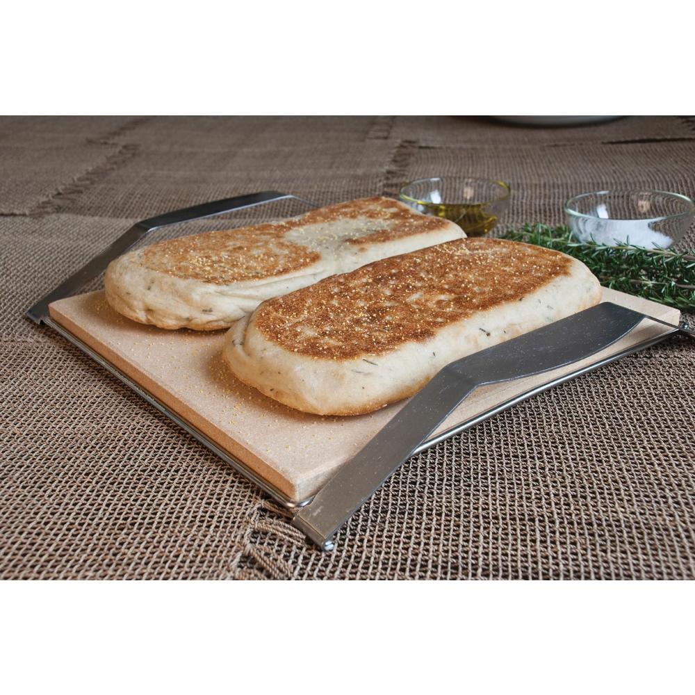 Pizzacraft Pizza Stone with Stainless Frame