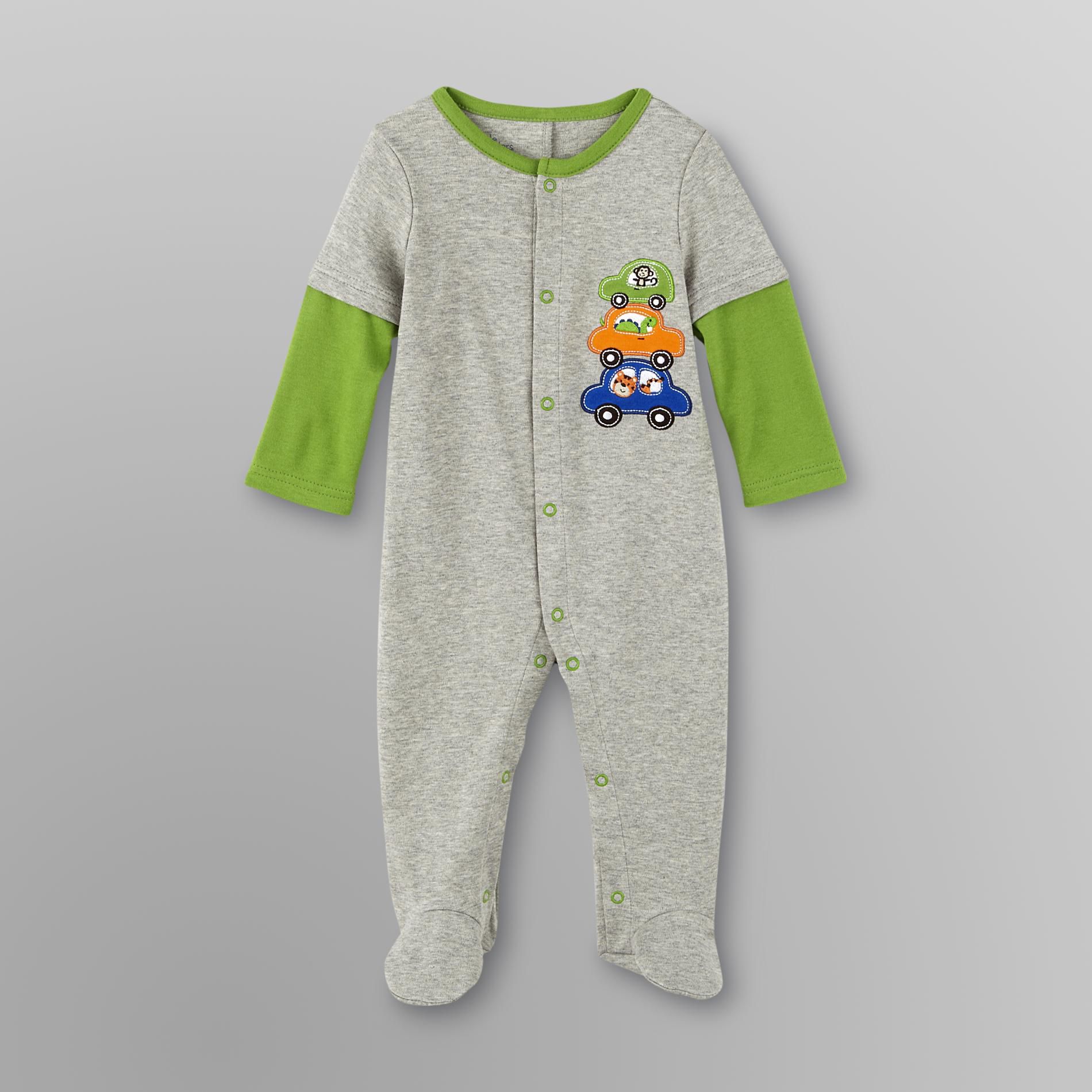 Little Wonders Infant Boy's Footed Pajamas - Animals Cars