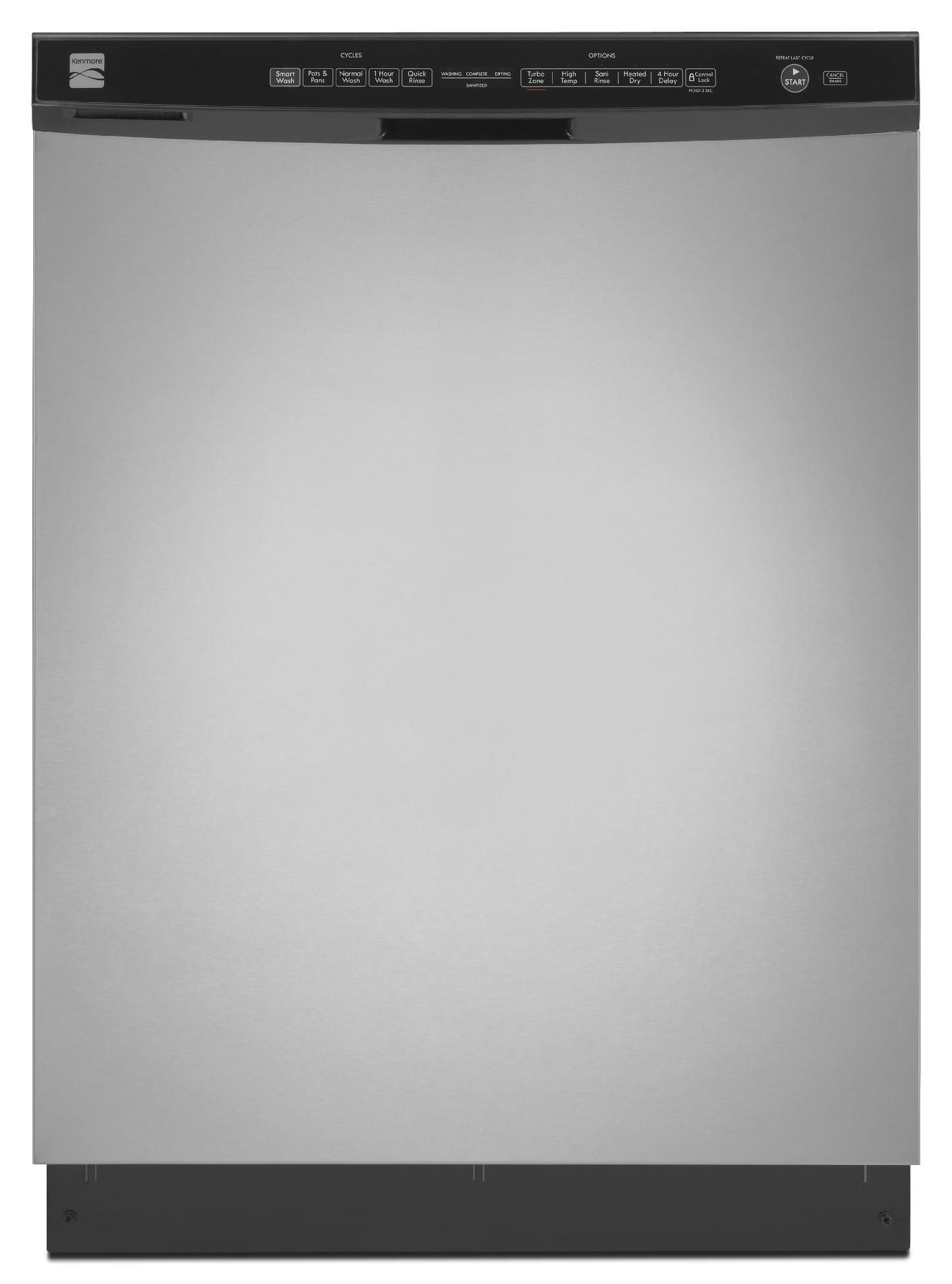 Kenmore 24″ Builtin Dishwasher W/ Turbozone Stainless Steel Yakinyx