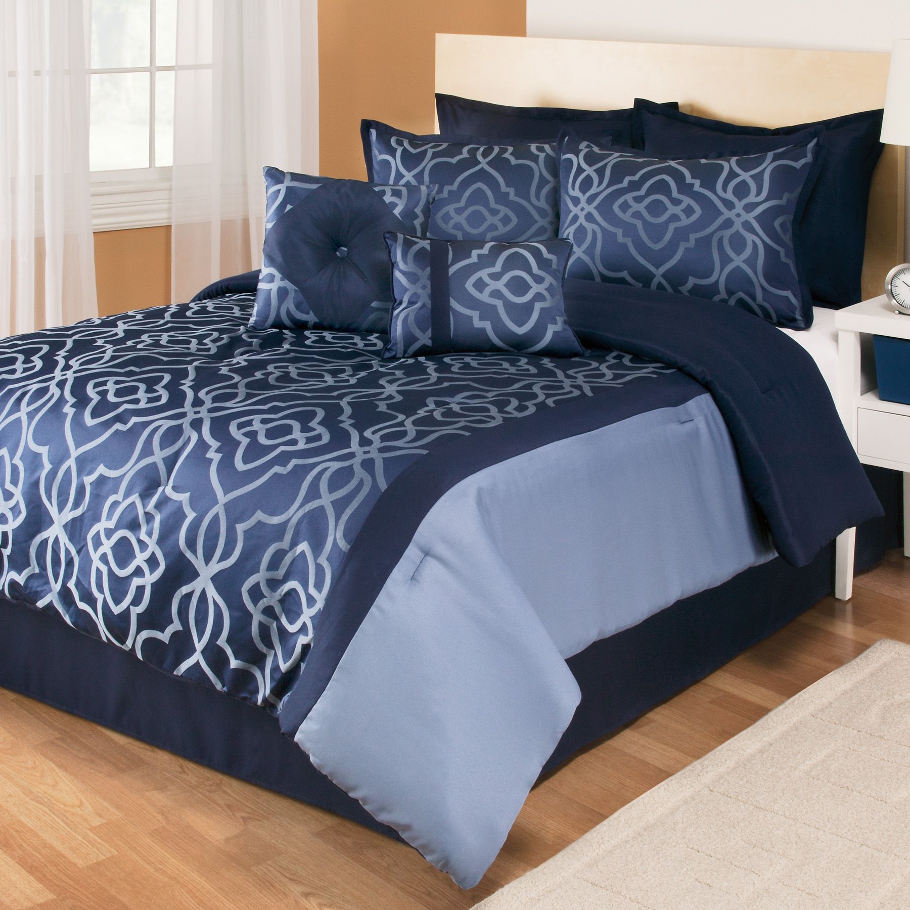 The Great Find 8 piece Comforter Set Marcel Navy