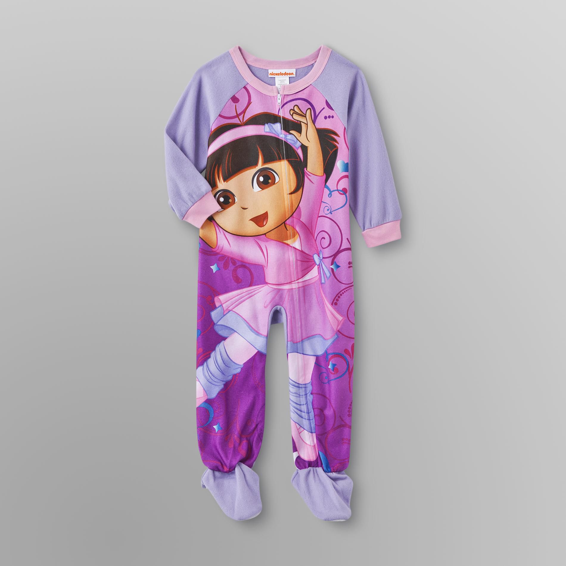Dora The Explorer Infant & Toddler Girl's Footed Pajamas