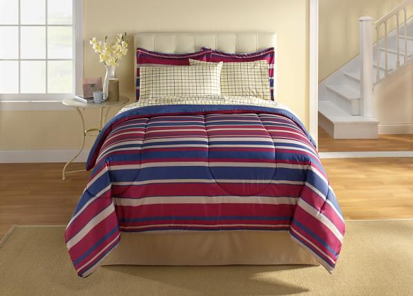 Colormate Microfiber Comforter Set - Russo Stripe
