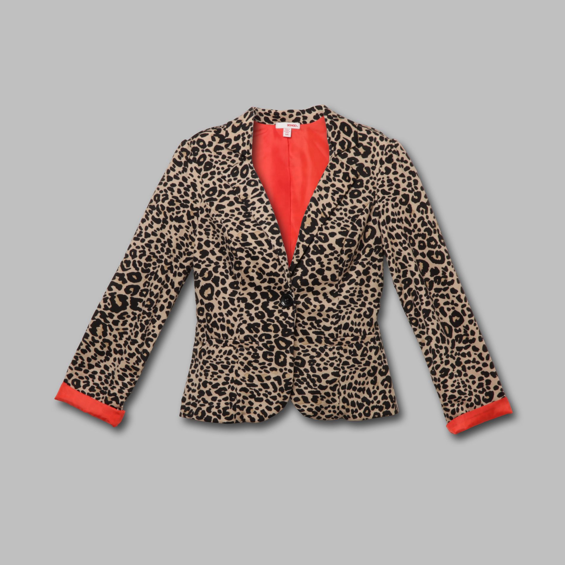 Bongo Junior&#8217;s Jacket 1-button Cheetah Print Brown/Black