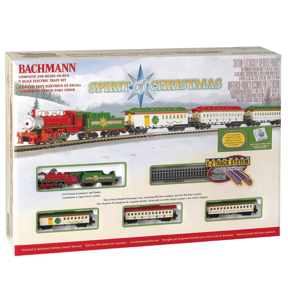 Bachmann Trains Trains Spirit Of Christmas 'N' Scale Ready To Run Electric Train Set