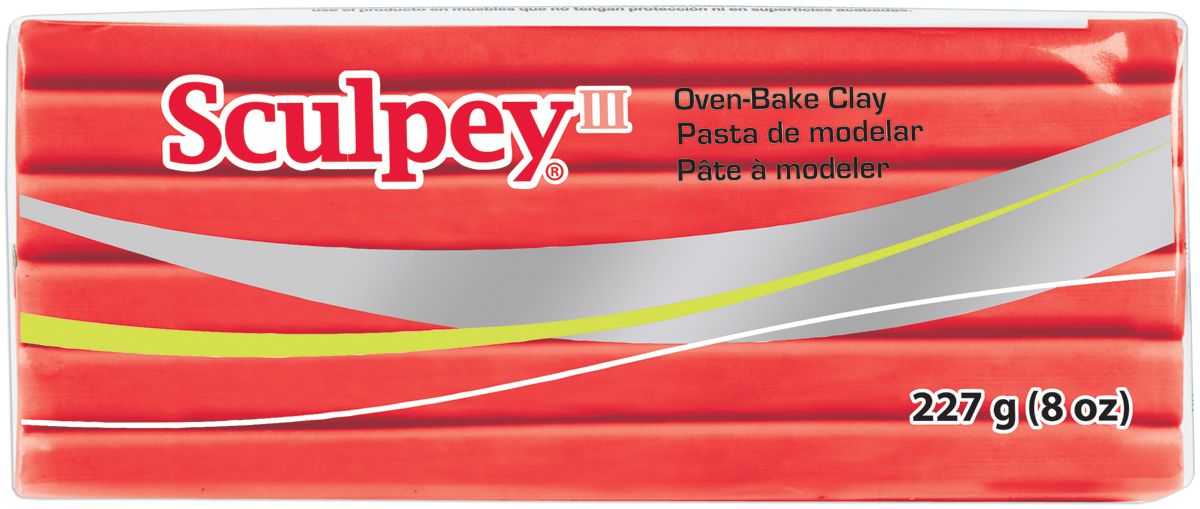 Sculpey III Polymer Clay 8 Ounces Red Hot Red