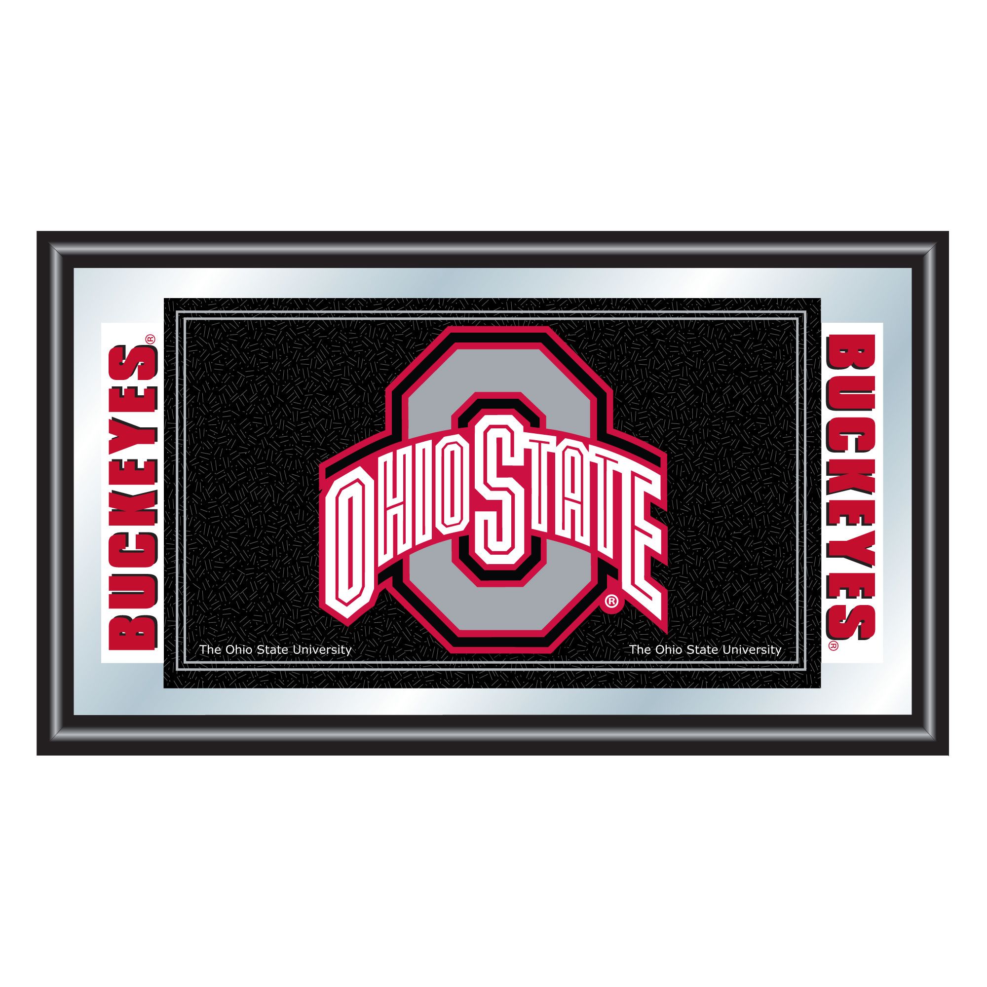 Trademark Global The Ohio State University Logo and Mascot Framed Mirror