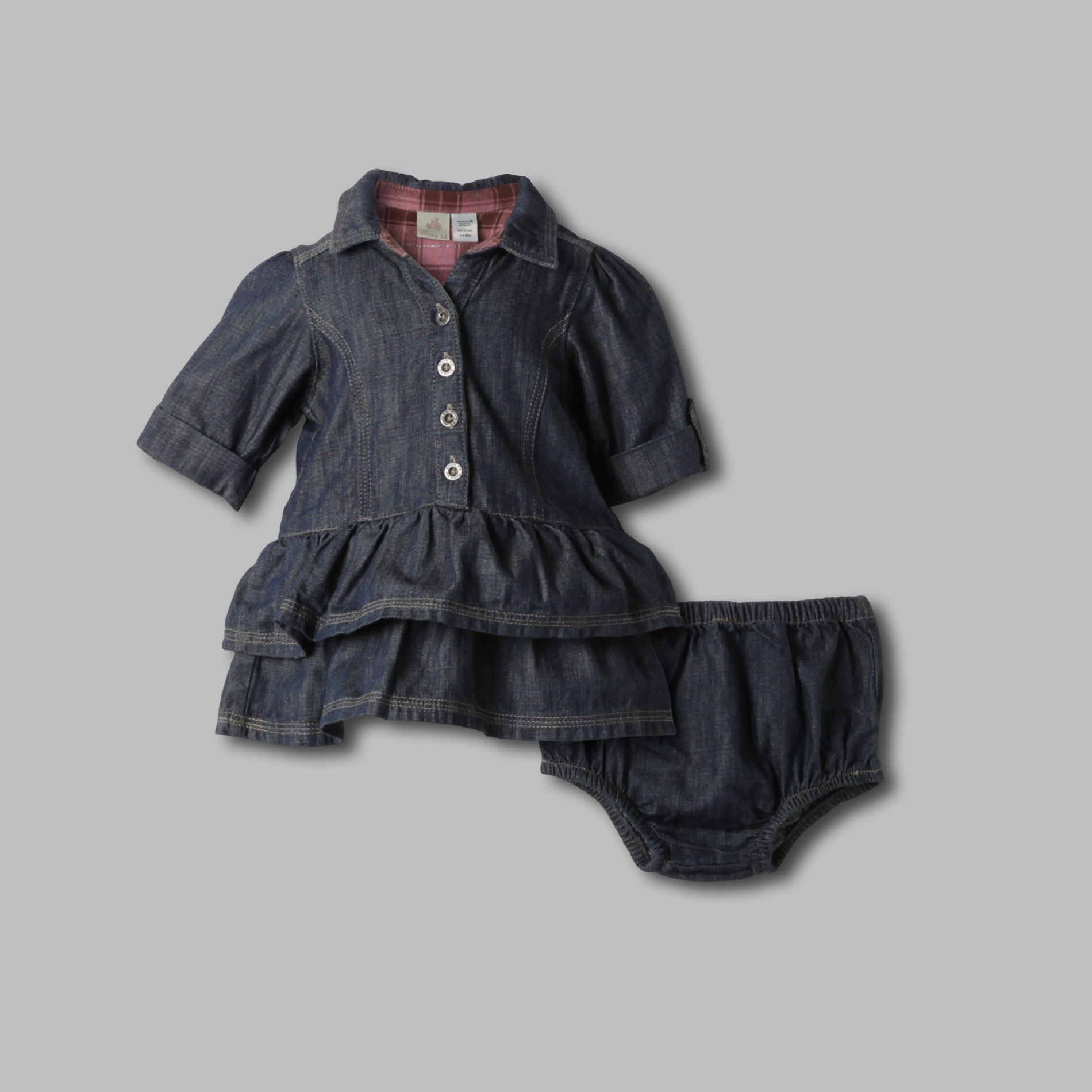 Route 66 Newborn Girl&#8217;s Dress Denim