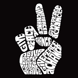 Los Angeles Pop Art Boy's Word Art T-Shirt - Give Peace A Chance