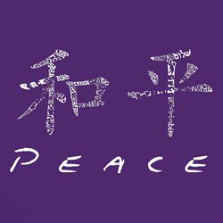Los Angeles Pop Art Girl's Word Art T-Shirt - Chinese Peace Symbol