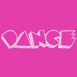 Los Angeles Pop Art Girl's Word Art T-Shirt - Different Types of Dance