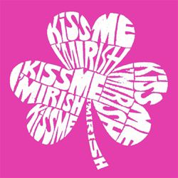Los Angeles Pop Art Girl's Word Art T-Shirt - Kiss Me I'm Irish