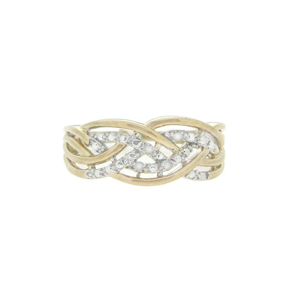 Diamond Gold Finish Accent Ring