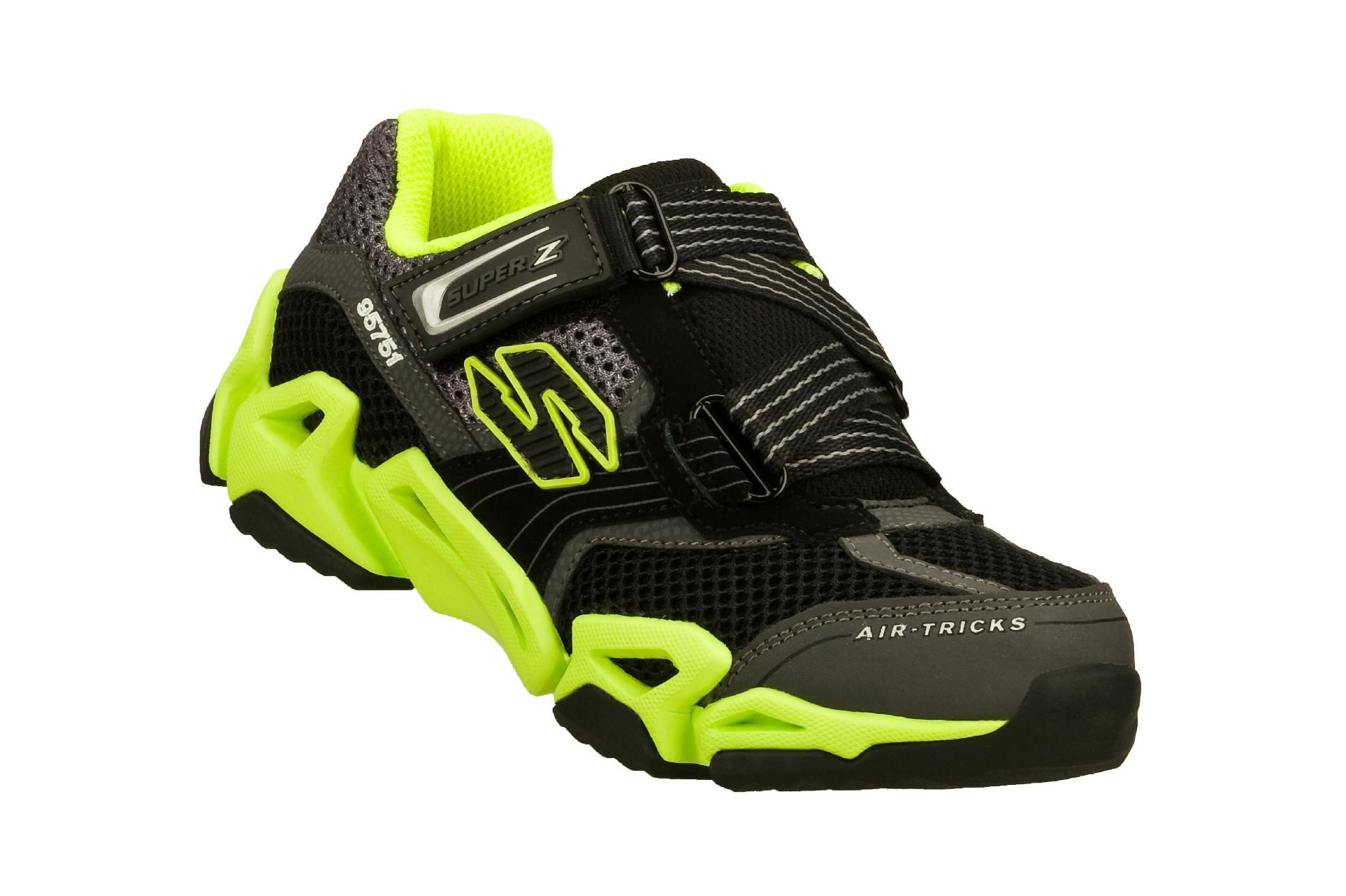 Skechers Boy's Air-Mazing Flex Gravitron Athletic Shoe Titanz - Black/Lime