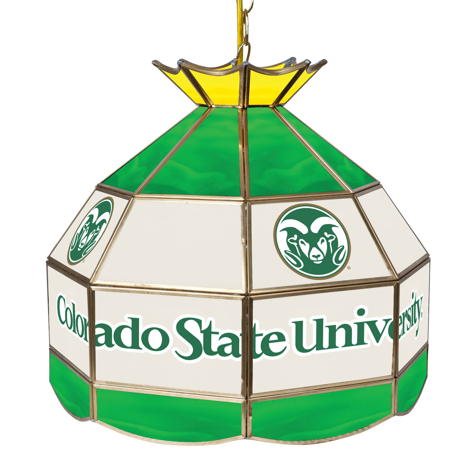 Colorado State University 16 inch Stained Glass Tiffany Style Lamp