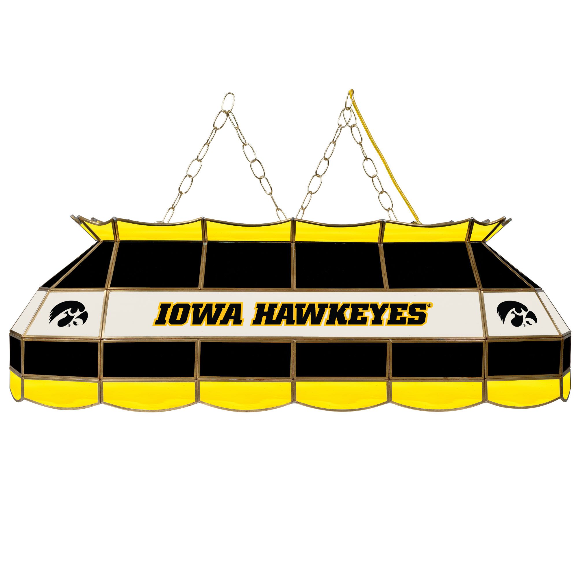 University of Iowa 40 inch Stained Glass Tiffany Style Lamp
