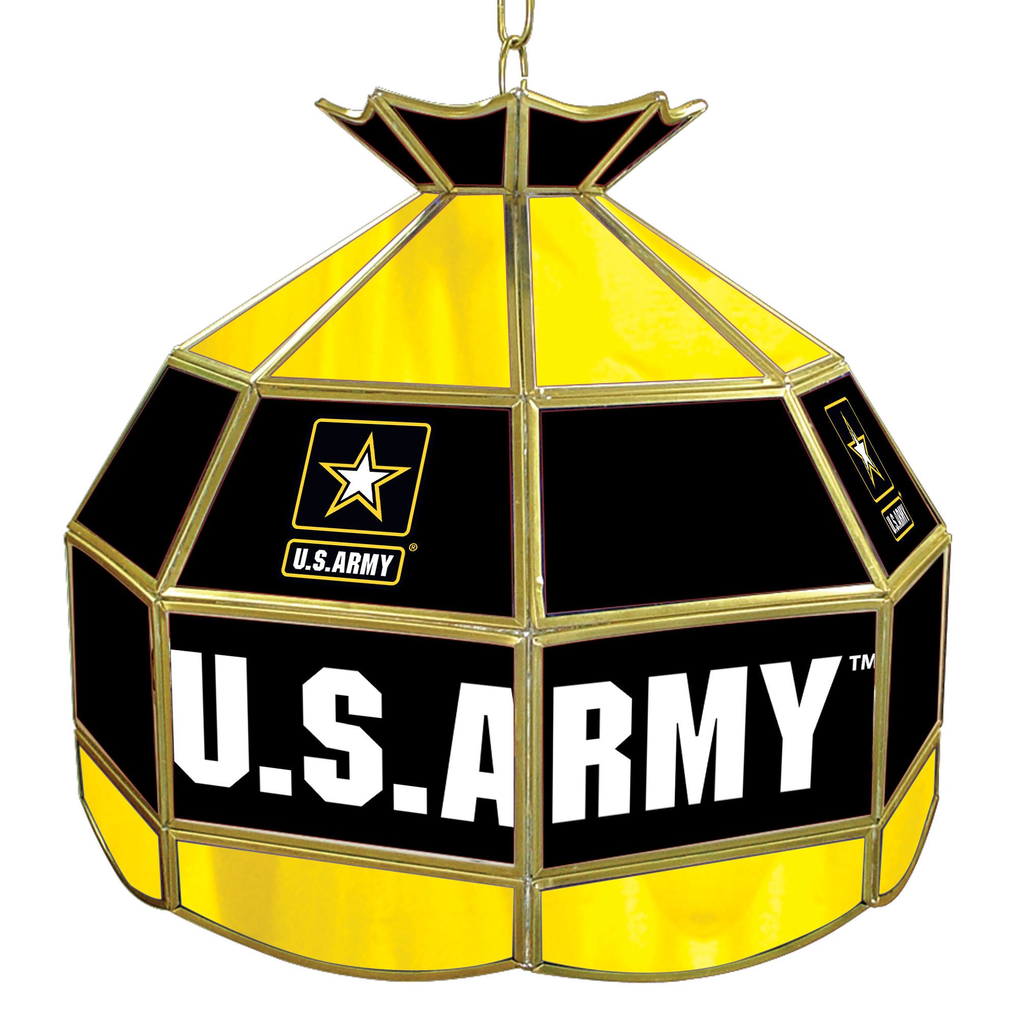 U.S. Army 16 inch Stained Glass Tiffany Style Lamp