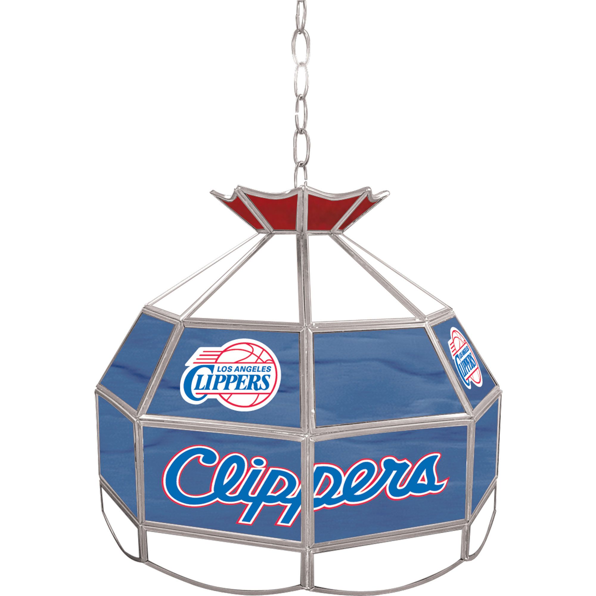 NBA(CANONICAL) Los Angeles Clippers 16 inch Stained Glass Tiffany Style Lamp