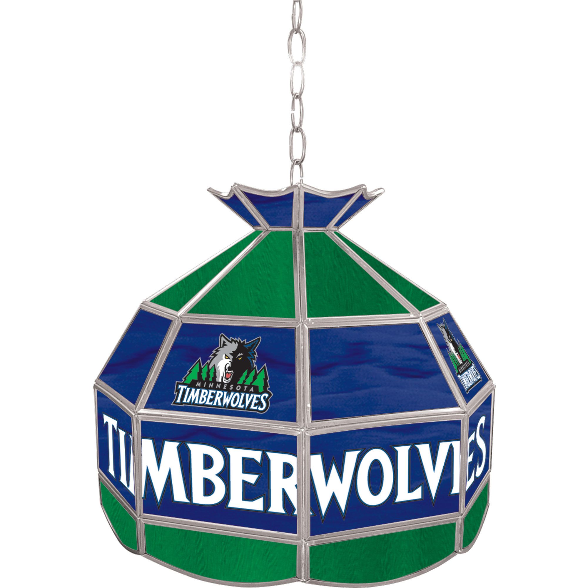 NBA(CANONICAL) Minnesota Timberwolves 16 inch Stained Glass Tiffany Style Lamp